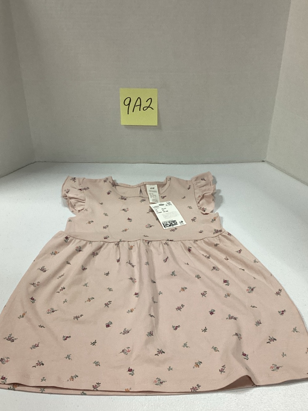 H&M Pink Floral Flutter-Sleeve Kids Dress